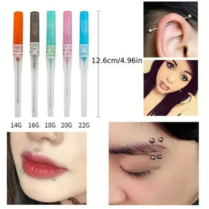 Disposable Piercing Tool Kit - Odorless, Personal Care Essentials for Easy Body Jewelry Application