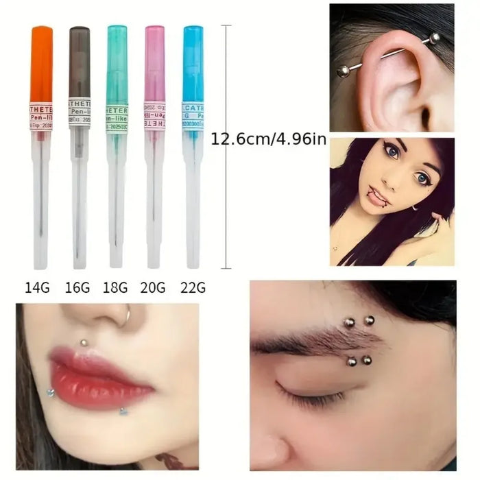 Disposable Piercing Tool Kit - Odorless, Personal Care Essentials for Easy Body Jewelry Application