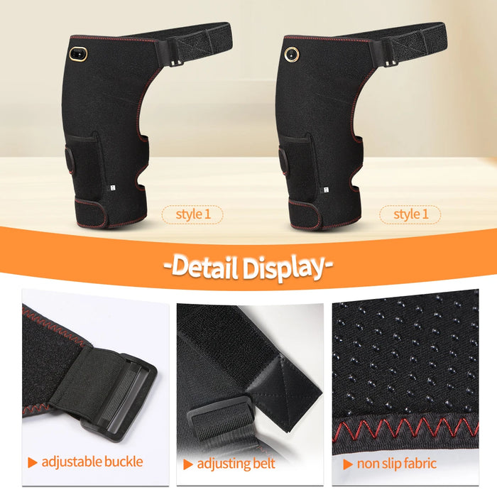 Full-Wrap Hip Support Brace with Massager Sciatica Pain Relief Buttock Physical Therapy Recovery Focused Hip Heating USB-Powered