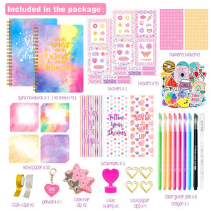 1set DIY Journal Set Stationery Set Scrapbook And Journal Supplies Set Scrapbooking Album Children's Diary Kit for Stationery