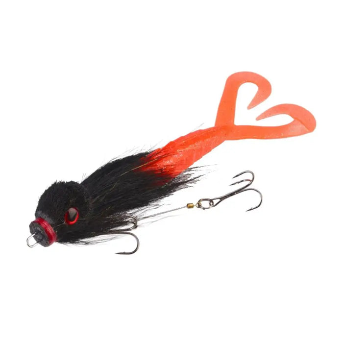 Fishing Lure Deer Hair Mouse 21cm 40g Sinking Hard Bait Fork Tail Artificial Lure Steel Hooks Bass Trout Casting Fishing Gear