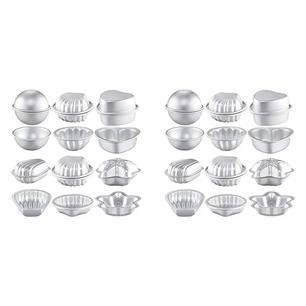 HLZS-24 Pcs 6 Shapes Bath-Bomb Making For Crafts DIY Bath-Bomb Crafting Press Mould For Handmade Soaps Candle Cake Baking