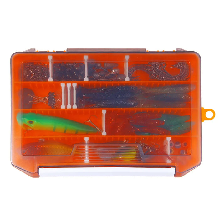 158PC Fishing Lures Set Full Kit Soft Hard Baits Metal Spoons Jigs Hooks Sinker Weight with Tackle Box Saltwater Freshwater Gear
