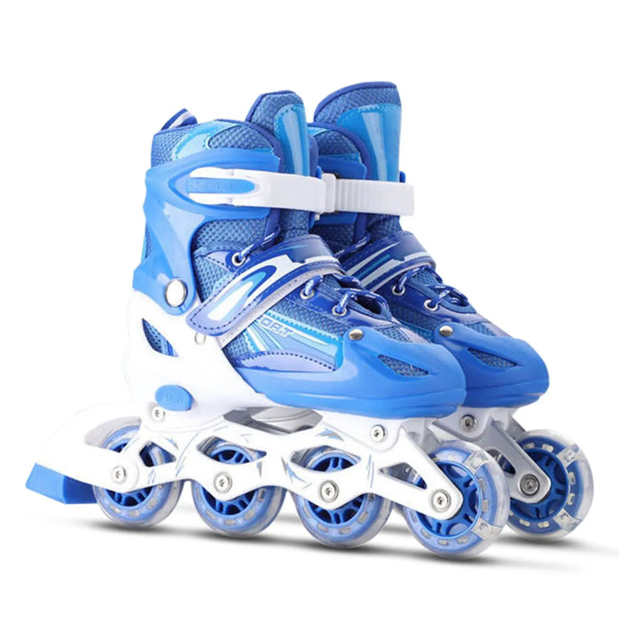 Adjustable Illuminating Inline Skates with Light Up Wheels for Kids and Adults for Girls and Boys Men and Women