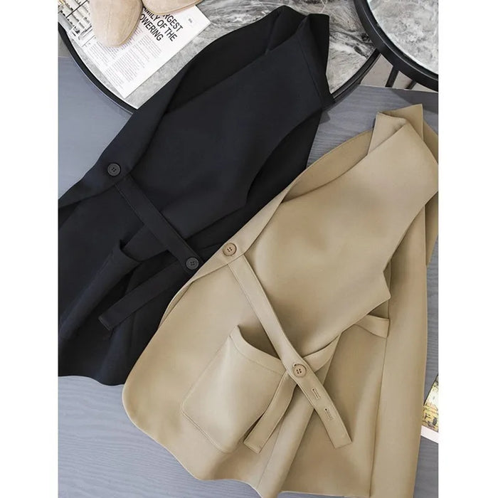 Ladies Vest Coat 2025 Spring Autumn Sleeveless Comfortable Fashion Women's Suit Vest Versatile Loose Casual Lady Waistcoat