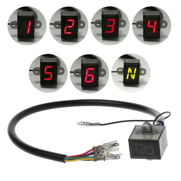 Motorcycle Gear Waterproof Universal 6 Speed Digital Gear Indicator Motocross Display Shift Lever Sensors Gear Display