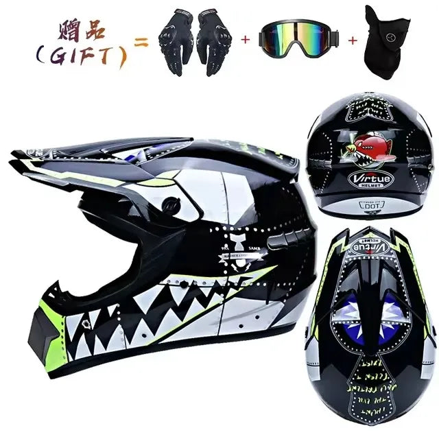 Motorcycle Helmet Off-road Helmet Bike Downhill AM DH Cross Helmet Capacete Motocross Casco Send 3 Gift Man Children Motocross