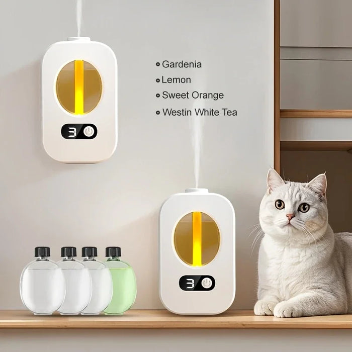 Rechargeable Timer-Controlled Aromatherapy Diffuser Multi-Fragrance Essential Oil Combo Air Freshener Odour Eliminator