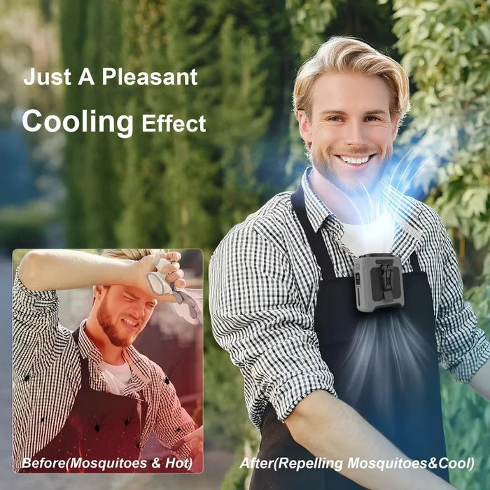 2026 New Wearable Waist Fan With 5-Speed Adjustment, 10000mAh Battery 40H Runtime Ideal for Outdoor Work Field Operations Travel