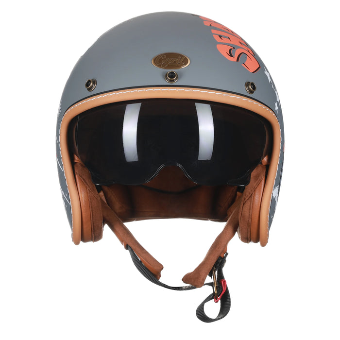 Cyril Helmets for Motorcycles Accessories 3/4 Open Face Lightweight DOT Certified Safety Retro Cascos Moto Helmet