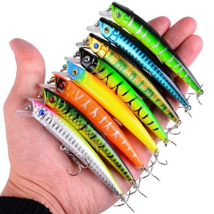43pcs Mixed Fishing Lures Kit Minnow Hard Baits Crankbait Swimbait Fishing Lure Set Gear For Bass Pike Saltwater Freshwater