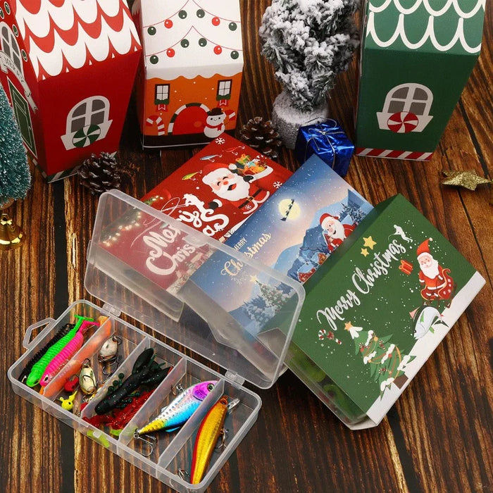 Fishing Lures Set Christmas Bait Box Fishing Tackle Sets Lure Fish Bait and Hook Christmas and New Year Gift Fishing Gear
