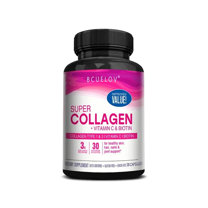 Collagen Capsules-with Vitamin C & Biotin, Antioxidant, Support Joint, Hair, Nails, Skin Care Health, Promote Calcium Absorption