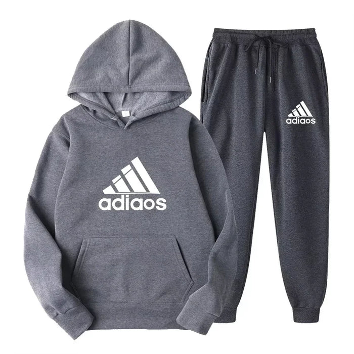 2025 Autumn-Winter Warmth-Enhanced Comfortable Leisure Fitness Sports Set: Two-piece set including hooded sports shirt and joggi