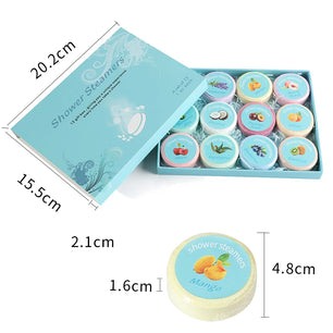 Shower Steamers Aromatherapy - 12 Pack Shower Bombs with Essential Oils Mint Eucalyptus Scent for Shower,