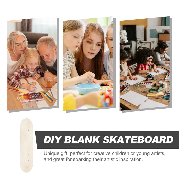 60cm Unfinished Maple Skateboard blank Skateboard Deck Adults Kids DIY Handpaint Blank Graffiti Skateboard children sports gift