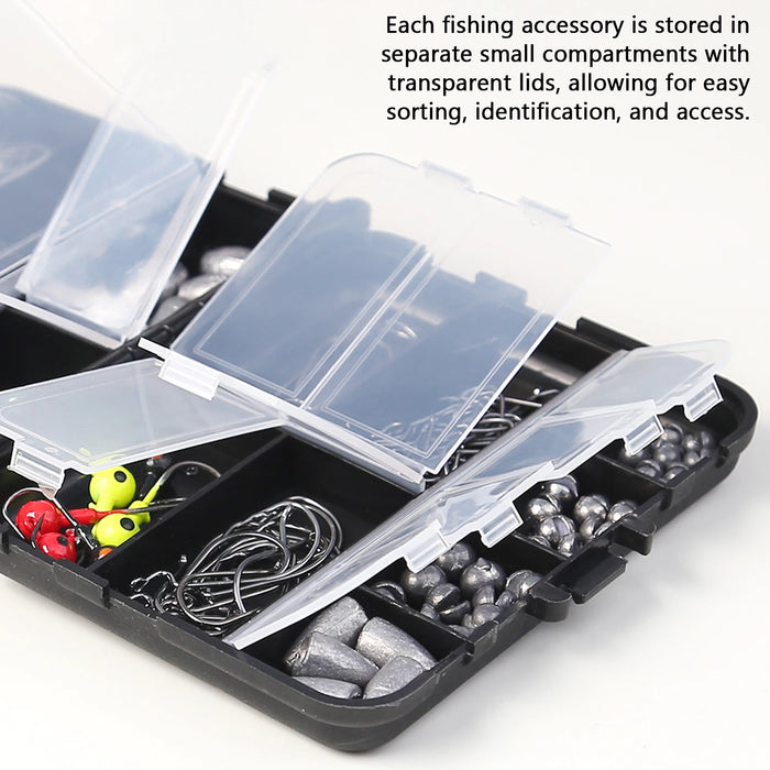 Fishing Accessories Kits Bass Trout Fishing Tackle Kit Jig Heads Hooks Fishing Swivels Fishing Weights Fishing Tackle Kit