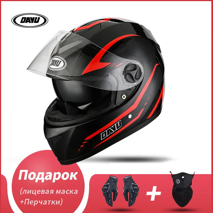 Motorbike Helmet  For Adults Motocross Helmets Casco Motorbike Helmet Full Face  Modular Dual Lens Double Visors