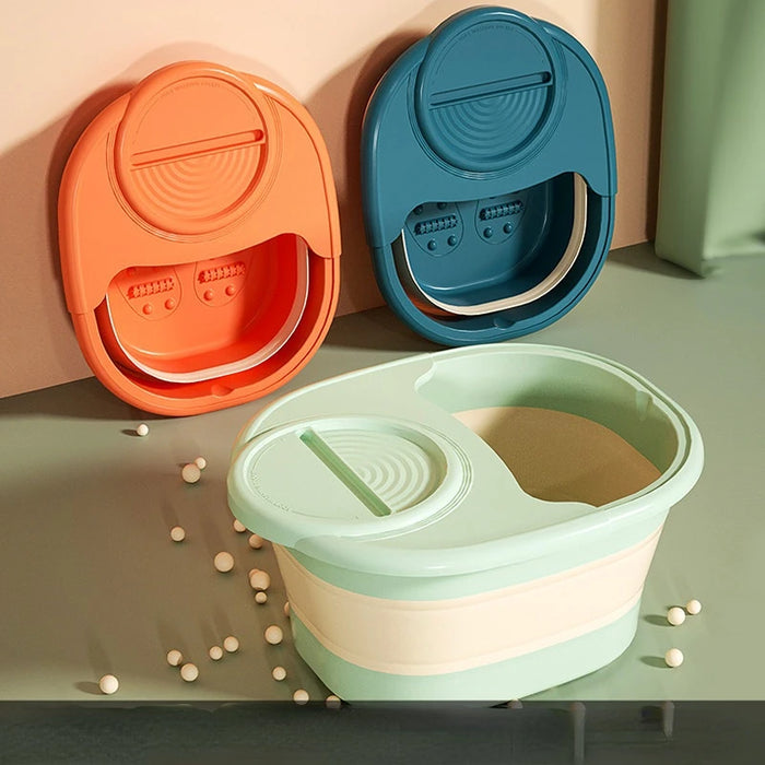 Foldable Foot Bath Bucket Massage Foot Wash Basin Home Laundry Tub Bucket Children's Foot Bath Basin Portable Foot Soak foot Tub