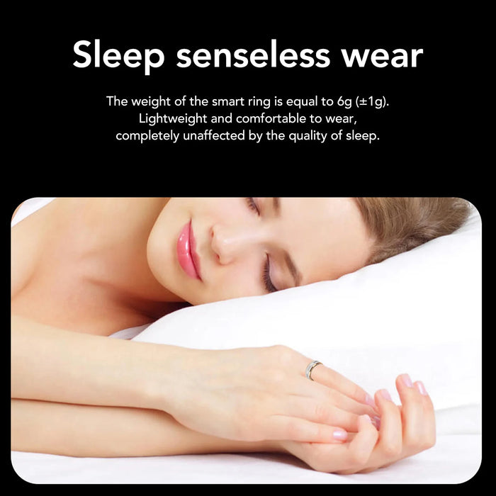 Smart Health Ring with APP Sleep Monitoring Step Counting Camera Control IP68 Waterproof Smart Ring Fitness Tracker Men Women