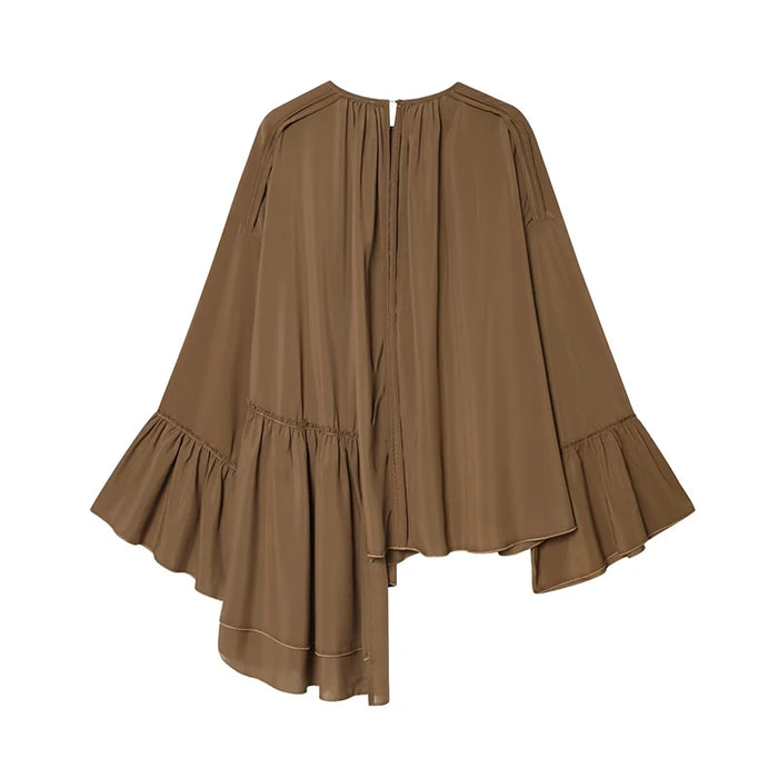 Women's Blouse Chiffon Ruffle Casual Blouses Woman Long Sleeve Shirt And Blouse Spring Elegant Blouses For Women New