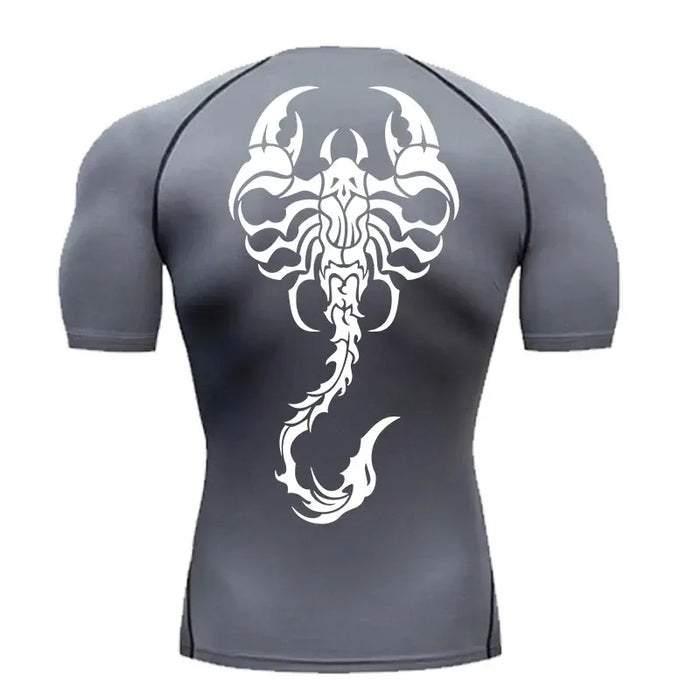 Men's fitness clothing, sports running T-shirt, fitness short sleeved tight fitting shirt, sportswear