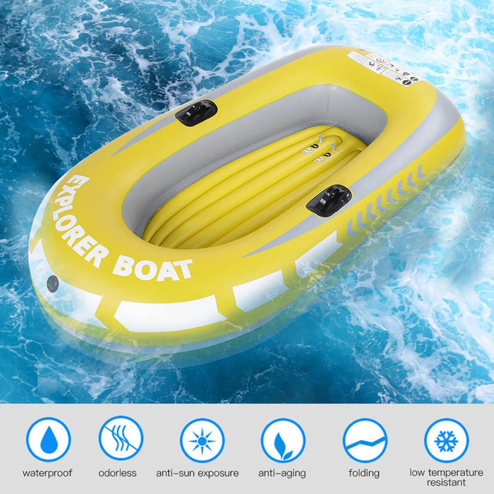 Inflatable Canoe Inflatable Kayak Inflatable Boat PVC Inflatable Kayak Canoe 2 Person Rowing Air Boat Fishing Drifting Diving