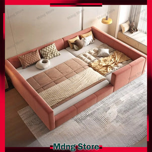 Modern Reading Bed Bedroom Unique Girls Upholstery Double Queen Bed Lounge Nightstands Letto Matrimoniale Home Furniture