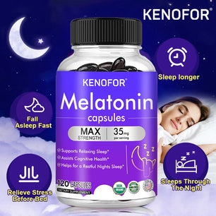 Melatonin 20 Mg Capsules - Helps with Relaxation, Improves Sleep Quality, Promotes Deep Sleep, Boosts Energy, and Balances Mood