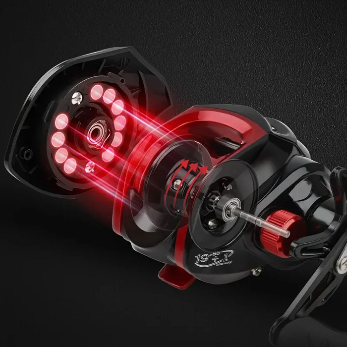 GLS Fishing Reel Max Drag 8KG  Gear Ratio 7.2:1 Metal Line Cup 18+1BB Fishing Reel For Freshwater Saltwater baitcasting reel