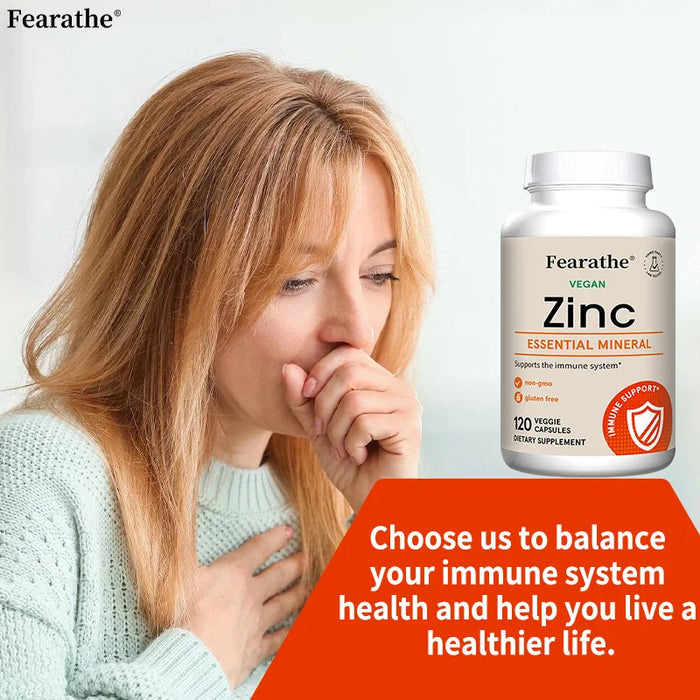 Zinc Supplement - Superior Zinc Absorption Boosts Immune Support, Sleep & Energy, Supports Respiratory Health,Non-GMO