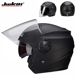 JIEKAI Motorcycle Half Helmet Men Dual Lens Scooter Moto Casco Village Riding Capacete De Moto Motocross Helmets