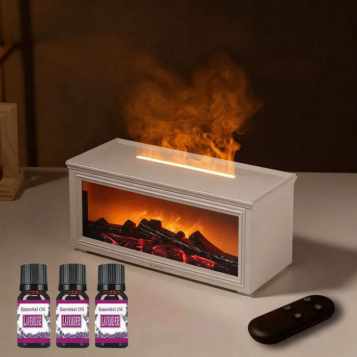 Air Aroma Humidifier Essential Oils Humidifier Flame Fragrance Diffuser Home Aromatherapy Diffuser With LED Light Remote Control