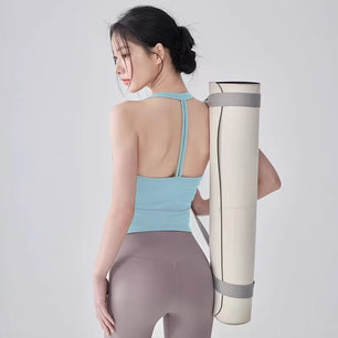 Fitness Vest T-shaped Backless Gathering Fitness Gym Running Shock-proof and Quick-drying Breathable Outside Wear Yoga Clothes