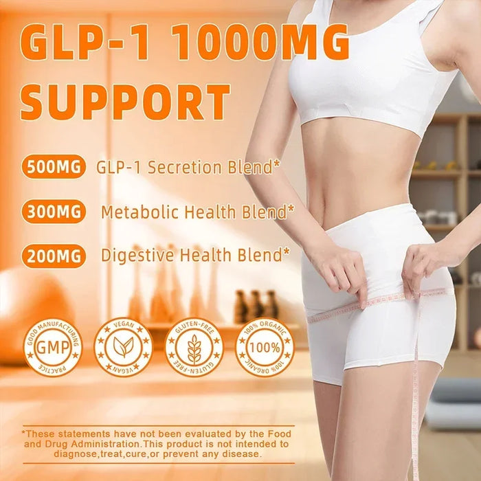 GLP-1 Supplements - Promotes Intestinal and Digestive Health, Enhances Immune Function, Supports Energy Metabolism, Antioxidant
