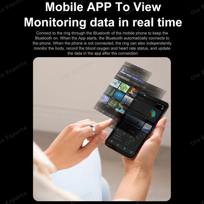 2025 New Smart Ring Blood Oxygen Heart Rate Sleep Monitor Sports GPS Tracking Remote Care 10ATM Waterproof Men Women Smartring