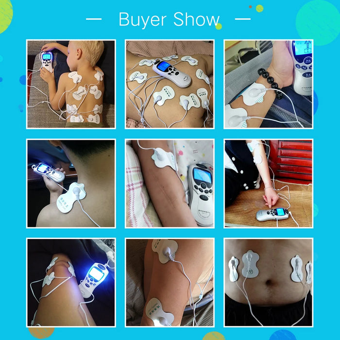 Health Care Digital Therapy Machine LCD Screen Full Body 4 Pads Slim Massager Acupuncture Body Neck Massager Electric TENS EMS
