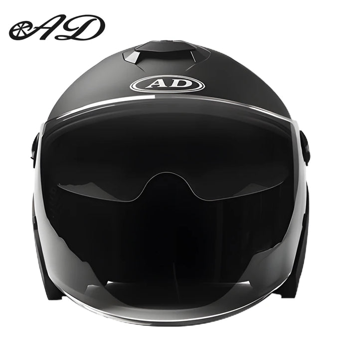 AD Motorcycles Half Helmets Summer Moto Motocross Men and Women Double Lens Electric Vehicles free size Helmets