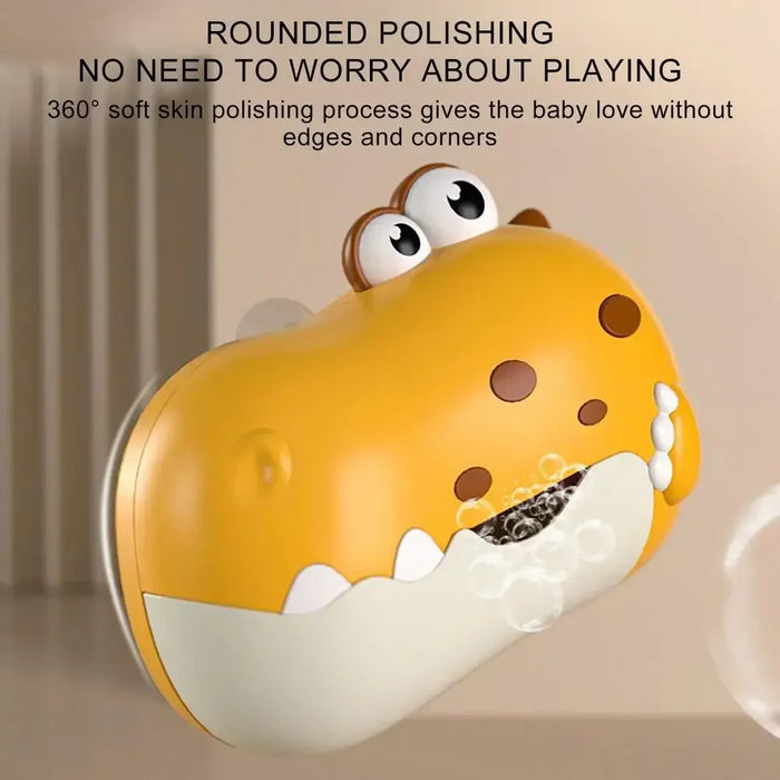 Bath Bubble Machine Music Automatic Bubble Blower Dinosaur Shape Electric With Suction Cup Children Bathing Companion For Kids