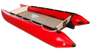 11 Ft Inflatable Catamaran Inflatable Boat Dinghy Mini Cat Boat Gray