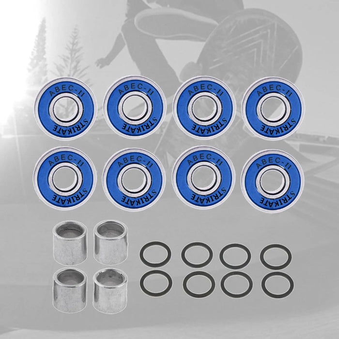 8 Frictionless Abec 11 Skateboard Roller Skate Wheels Scooter Spare Bearings