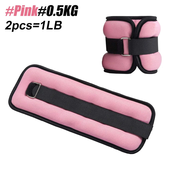 1Pair Adjustable Ankle Weights for Women and Men (0.25kg/0.5kg Each Pack), Adjustable Leg Weights with Straps, Strength Training