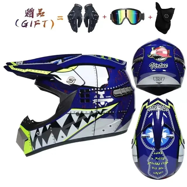 Motorcycle Helmet Off-road Helmet Bike Downhill AM DH Cross Helmet Capacete Motocross Casco Send 3 Gift Man Children Motocross