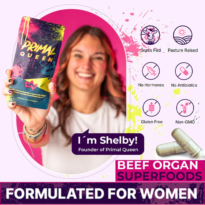 Primal Grass Fed Beef Organ Supplement for Women, Balance Hormones, Better Energy, Mood, & Libido Improve Menstruation