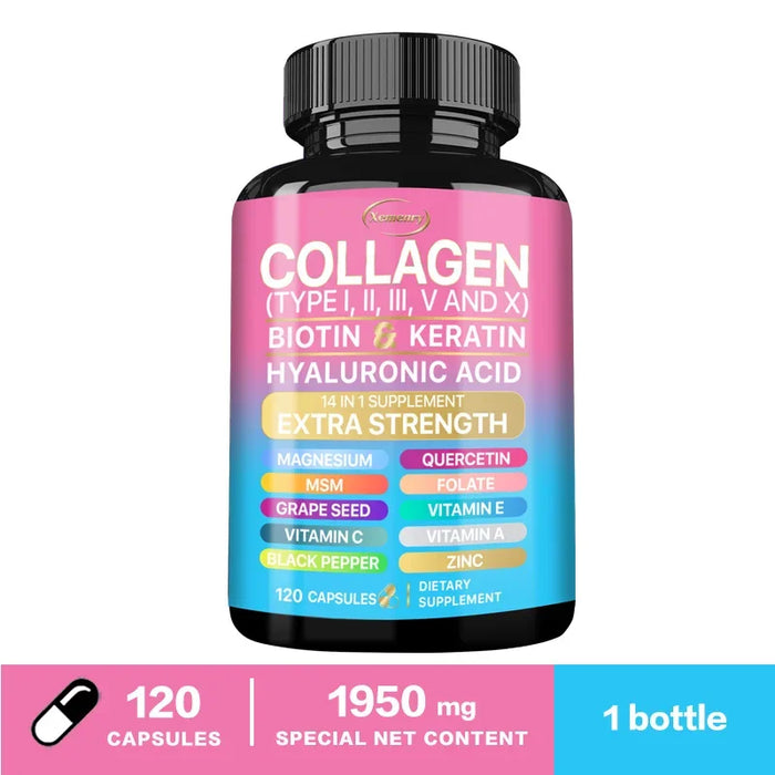 Collagen Supplement - Maintains Overall Well-being,Supports Skin Care, Nails, Hair, Antioxidants and The Immune System