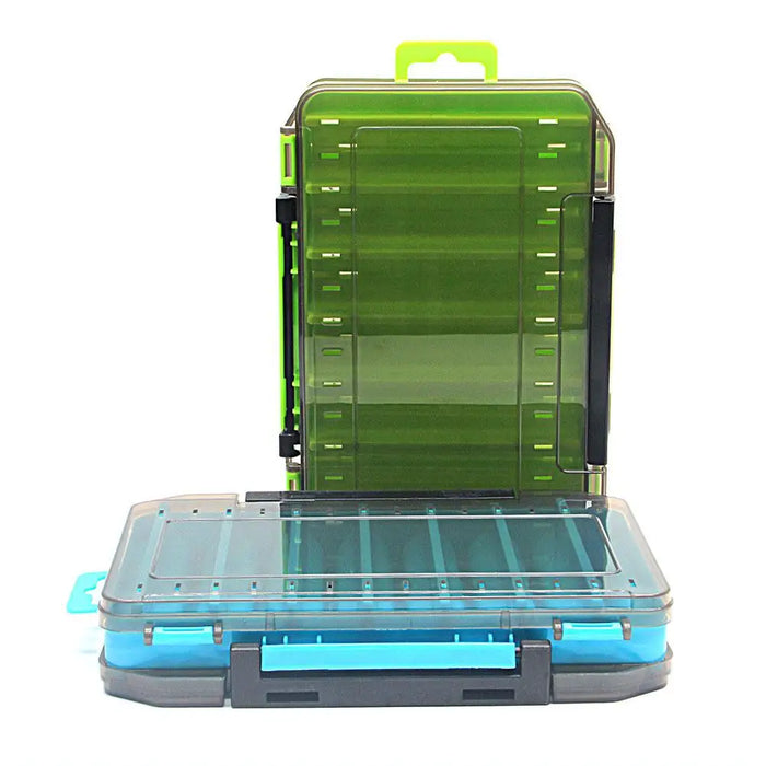 Fishing Tackle Box Lure Storage 14 Compartments Double Sided Open Case Strength Container Baits Gear Accesorios Pesca Tools Set