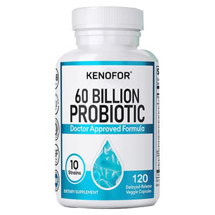 60 Billion Probiotic Supplement - 10 Unique Strains + Organic Prebiotics - Immune System Boosting Support Gut & Digestive Health