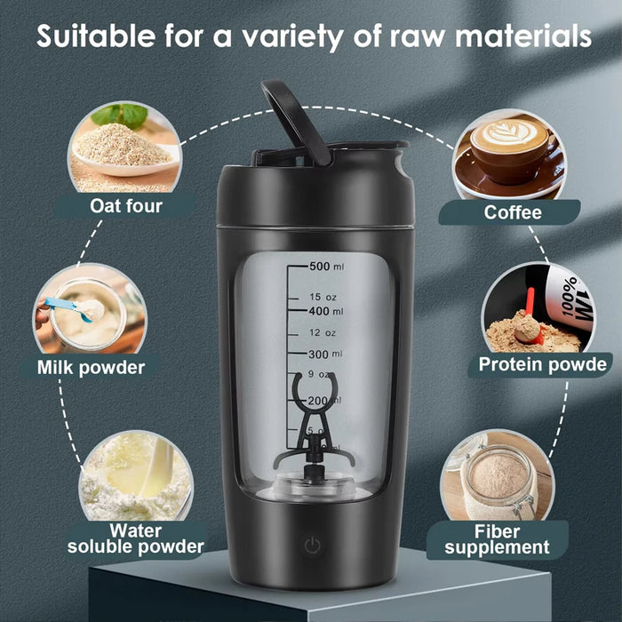 Portable Electric Shake Cup Fully Automatic Stirring Cup Rechargeable Milkshake Sports Fitness Carry Protein Powder Shake Cup