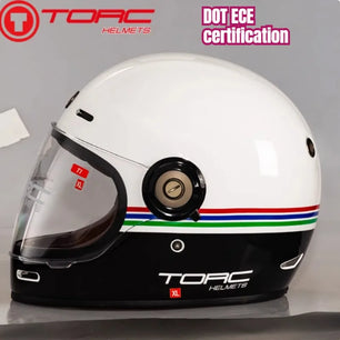 TORC T1 Motorycle Helmet Moto Retro Helmet Men Motorbike Riding Motocross Vintage Full Face Helmets Capacete De Moto