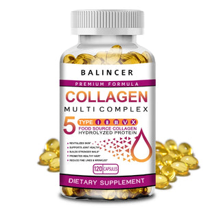 Collagen Peptide Multi-Hair, Skin & Nails, Digestive & Joint Health Supplement, Hydrolyzed Collagen, 120 Capsules